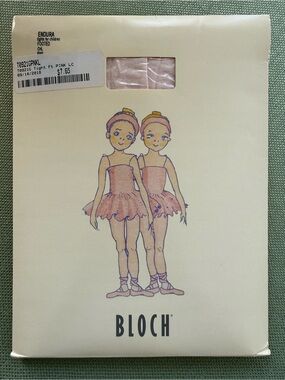 🌞 4/$20 - Bloch Endura Light Pink Footed  Dance Tights Size CHL Large New